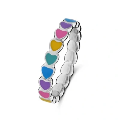 Abbildung von Lucardi Colourful Ring, Damen, Größe: 50, Silver
