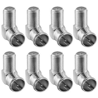 Abbildung von Poppstar 8X SAT Winkel Adapter (Antennen Winkeladapter 90 Grad gewinkelt) (Coax Quickstecker: F Buchse auf Stecker) Winkelstecker für Koaxialkabel Antennenkabel