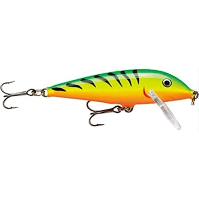 Abbildung von Rapala Countdown Angelköder Angelzubehör aus Balsaholz Süßwasser Spinnköder Lauftiefe 0.6 0.9m Fischköder 3cm, 4g Hergestellt in Estland Firetiger