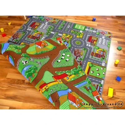 Abbildung von Kinderteppich Straßenteppich Beidseitig Straßenlandschaften, Pergamon, Rechteckig, Höhe: 6 mm