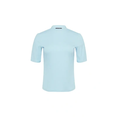 Abbildung von comma IM SLIM FIT Tshirt basic, Damen, Größe: 44, Hellblau