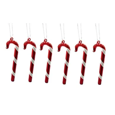 Abbildung von 6 Stück Baumschmuck Glas Zuckerstange 11 cm