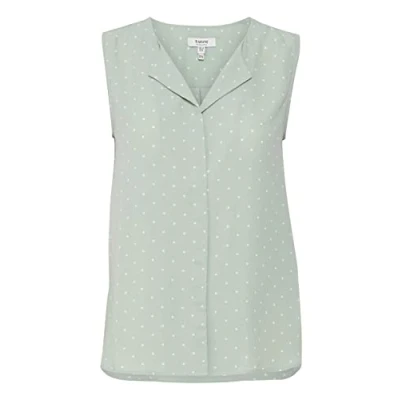 Abbildung von b.young Byhialice Sleeveless AOP Bluse, Damen, Größe: 42, Frosty green mix