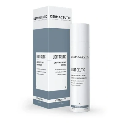 Abbildung von Dermaceutic Light Ceutic Hautstraffende Nachtcreme Aufhellende Anti Aging Gesichtscreme mit Glykolsäure, Phytinsäure und Vitamin C Antifaltencreme 40 ml