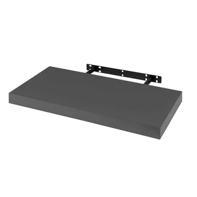 Abbildung von WOLTU Wandboard Wandregal CD DVD Regal Bücherregal Schweberegal Holz Board 50x22.9x3.8cm dunkel grau für Büro, Wohnzimmer, Schlafzimmer, Küche RG9368dgr