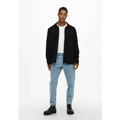 Abbildung von ONLY &amp; SONS Herren ONSNEWKODYL Overshirt Sweat NOOS Hemd, Black, Large