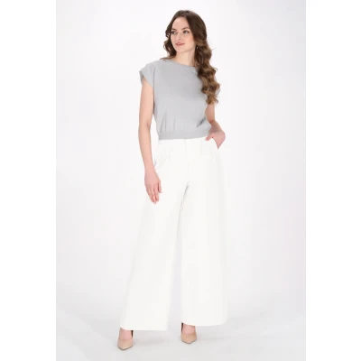 Abbildung von DreiMaster Klassik Damen T Shirt M/L / Grey 83% Viscose 9% Polyester 8% Polyamide