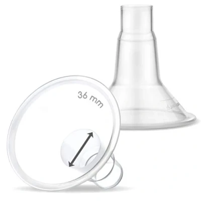 Abbildung von Maymom MyFit Schilde klein; Kompatibel mit Medela Brustpumpen PersonalFit, Freestyle, Harmony, Maxi, Freestyle Flex Anschluss; Anschluss an Breit/Schmal Anschluss, 2 Stck. (36mm)