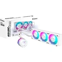 Abbildung von GIGABYTE AORUS WATERFORCE X II 360 ICE AIO Flüssigkeits CPU Kühler 3x120mm ARGB Lüfter, Full Color LCD, magnetischer Einschub Verriegelungsmechanismus, DAISY CHAIN