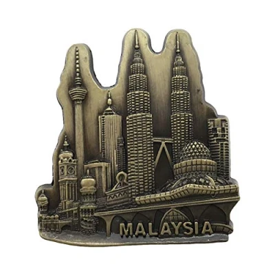 Abbildung von 3D Metall Kühlschrankmagnet Reise Souvenirs Kühlschrank Magnet Home and Kitchen Dekoration Sticker Collection Malaysia