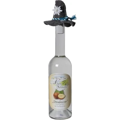 Abbildung von Alpenschnaps Steinbeisser 1 x 500ml Haselnuss pures Alpenglück im Glas