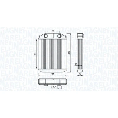 Abbildung von MAGNETI MARELLI 350218516000 Wärmetauscher