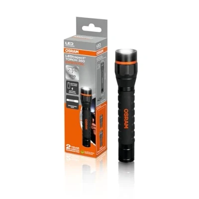 Abbildung von OSRAM LEDinspect TORCH 350 ESSENTIAL, Zoomfunktion, lm Helligkeit, 6500 K, 3 Leuchtmodi, LED Inspektionsleuchte