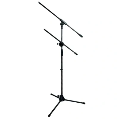 Abbildung von keepdrum MS106 BLK Mikrofonständer mit Galgen + MSA067 Mikrofonarm zum Anbringen von Mikrofon/Tablet/Handy Halterungen