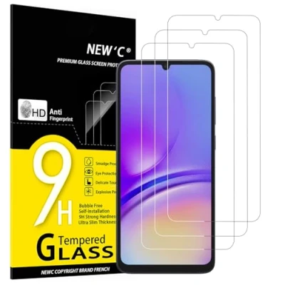 Abbildung von NEW&#039;C 3 Stück, Panzer Schutz Glas für Samsung Galaxy A05, A05s, Frei von Kratzern, 9H Härte, HD Displayschutzfolie, 0.33mm Ultra klar, Ultrabeständig