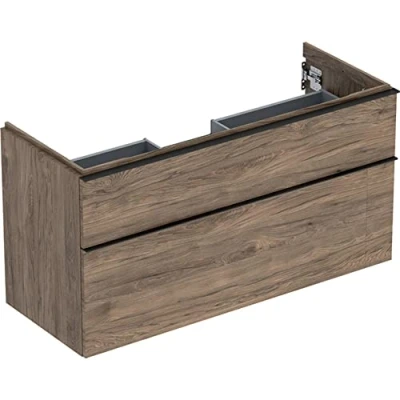 Abbildung von Geberit iCon Waschbeckenunterschrank 118,4x47,6x61,5 cm Nuss Hickory