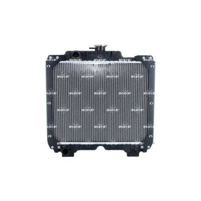 Abbildung von NRF 530028 Kühler, Motorkühlung Aluminium 410 538 73 mit Kappe Kühlrippen gelötet