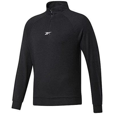 Abbildung von Reebok Herren Wor Perf 1/4 Zip Sweatshirt, Black, L