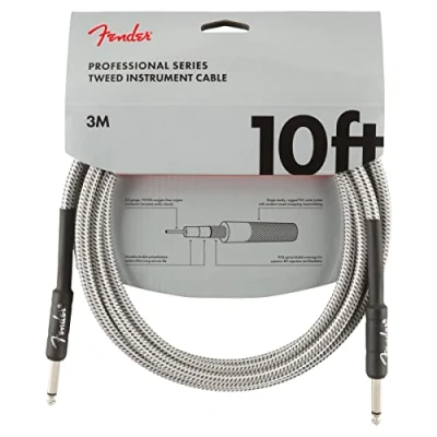 Abbildung von Fender Kabel Professional Series, 3m white tweed