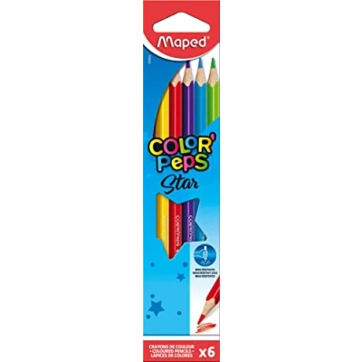 Abbildung von Maped 832002 Dreikant Buntstift COLOR&#039;PEPS, 6er Kartonetui
