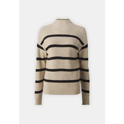 Abbildung von VILA Viril Mockneck Strickpullover, Damen, Größe: Medium, Natural melange