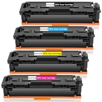 Abbildung von BAISINE 207A Toner with Chip Kompatibel mit HP Multipack für Color Laserjet Pro MFP M283fdw M282nw M283fdn, M255dw M255nw W2210A W2211A W2212A W2213A
