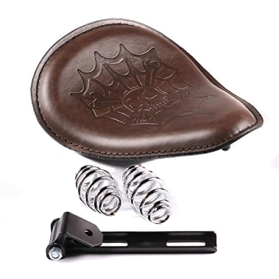 Abbildung von Solo Bobber Skull Schwingsattel für Yamaha XVS 1100/650 A Drag Star Classic, 1100/125/ 650/250 Star, 1300/950 Midnight 1300 Custom, XVZ Royal braun
