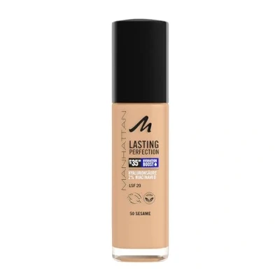 Abbildung von Manhattan Lasting Perfection 35 HR Make up, ultra langanhaltendes Flüssig Fb. 50, Sesame