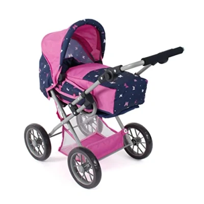 Abbildung von CHIC2000 Kombi Puppenwagen Leni Kombi, Butterfly, rosa, mit herausnehmbarer Tragetasche