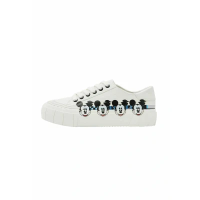 Abbildung von Desigual Mickey Mouse Plateau Sneakers, Weiss/opulenter Garten, 38 EU