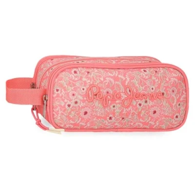 Abbildung von Pepe Jeans Nahid Federmäppchen, dreifach, Rosa, 22 x 10 9 cm, Polyester, von Joumma Bags, 22x10x9 cms, Dreifaches Federmäppchen