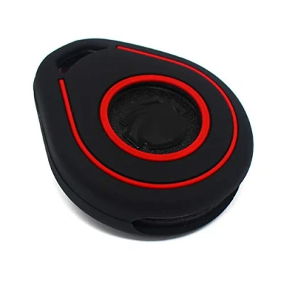 Abbildung von Schlüssel Hülle HAB für Motorrad Silikon Cover Keyless Go Fahrzeugschlüssel (Schwarz Rot)