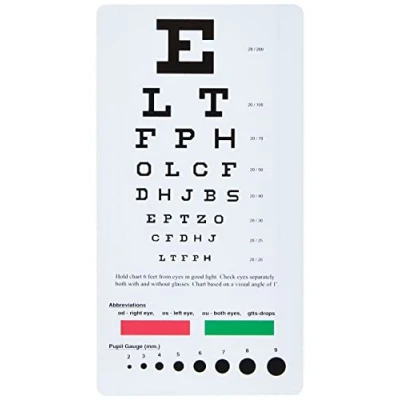 Abbildung von NCD Medical/Prestige Medical 3909 snellen pocket eye chart