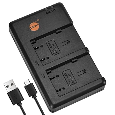 Abbildung von DSTE CB 2LWE Batterie USB Dual Quick Ladegerät Compatible für NB 2L,NB 2LH,Optura 60 500 PowerShot G9 S60 S70 S80 VIXIA HF R10 R100 R11 HG10 HV20 HV30 HV40 ZR100 ZR200 ZR300 ZR400 ZR500 ZR600