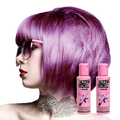 Abbildung von Crazy Color Haarfarbe, semi permanent, 100 ml (Lavendelviolett), 2 Stück