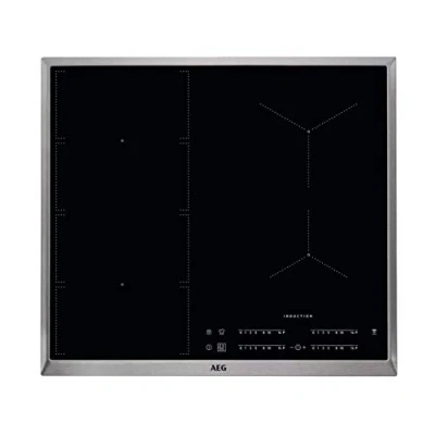 Abbildung von AEG IKE64471XB Autarkes Kochfeld / Herdplatte mit Touchscreen, Topferkennung &amp; Hob²Hood Funktion Induktionskochplatte 4 Kochzonen Edelstahlrahmen 60 cm