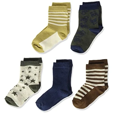 Abbildung von MINYMO Unisex Kinder with Pattern (5 Pack) Socken, Thrush, 35/38