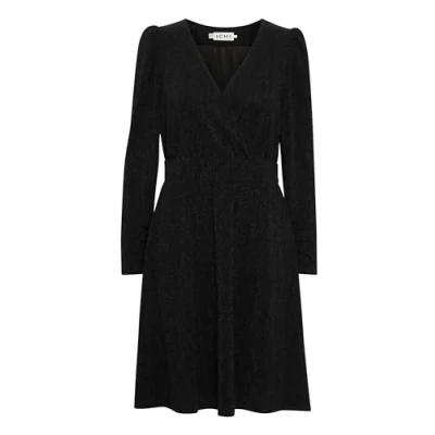 Abbildung von ICHI Nelly DR2 Jerseykleid, Damen, Größe: Medium, Black