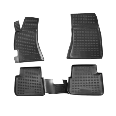 Abbildung von OMAC 6897444 Fußmattensatz Gummi, TPE (thermoplastischer Elastomer) 4 schwarz SUBARU: Impreza III Schrägheck