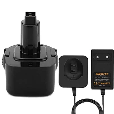Abbildung von Shentec 12V 3500mAh NI MH AkkuErsatz für Dewalt Akku DC9071 DE9071 DW9072 DE9074 DE9075 DE9501 DW9071 DE9037 DE9072 152250 27 397745 01 and One Ladegerät