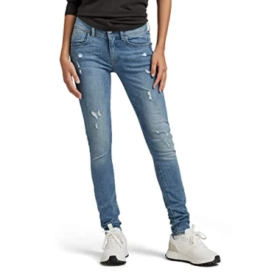 Abbildung von G STAR RAW Damen Lynn D Mid Waist Super Skinny Jeans, Blau (lt aged destroy D06333 9136 1243), 26W / 32L