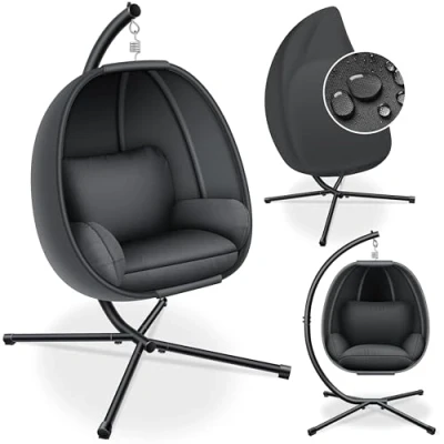 Abbildung von KESSER Hängesessel, KESSER® Luxe Hängesessel mit Gestell + weicher Sitzkissen