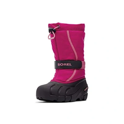Abbildung von Sorel Youth Flurry Snowboot/Winterstiefel für Kinder, Größe: 28, Deep blush/tropic pink Schuhe