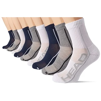 Abbildung von Head Unisex 9ER PACK Socken, Größe: 43 46, Grau blau weiß