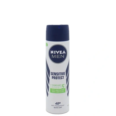 Abbildung von NIVEA MEN Sensitive Protect Deo Spray (150 ml), Anti Transpirant für empfindliche Haut, schützt 48h vor Achselnässe, ohne die Haut zu reizen