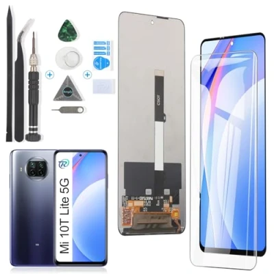 Abbildung von RongZy für Xiaomi Mi 10T Lite 5G M2007J17G LCD Bildschirm Ersatz Digitizer Touchscreen Montiert mit Werkzeugen (Schwarz)