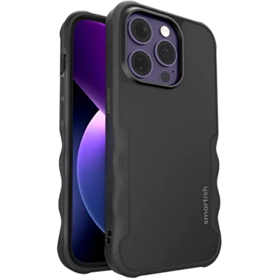 Abbildung von Smartish iPhone 14 Pro Schutzhülle Gripzilla Kompatibel mit MagSafe [Robust + Tough] Gepanzerte Slim Cover Fallschutz BLACK Tie Affair, GZ22MX