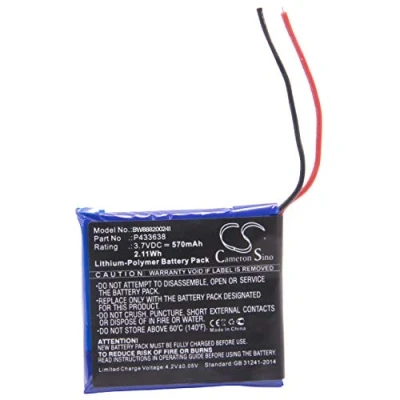 Abbildung von vhbw 1x Akku Ersatz für JBL P433638 Wireless Headset Kopfhörer (570 mAh, 3,7 V, Li Polymer)