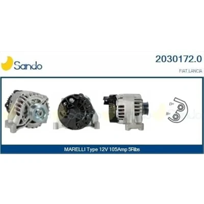 Abbildung von SANDO 2030172.0 Lichtmaschine 12V 105A FIAT: Punto II Schrägheck, Stilo Idea, LANCIA: Ypsilon