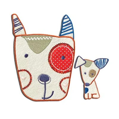 Abbildung von Catch the Patch Aufnäher Bügelbild, Aufbügler, Applikationen, Patches, Flicken, zum aufbügeln, Polyester, Set Hund Größe: verschiedene Größen